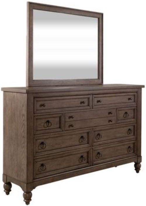 Liberty Furniture Americana Farmhouse 4-Piece Beige/Dusty Taupe King Bedroom Set-3