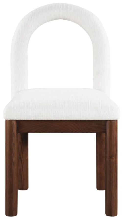 Meridian Furniture Conrad Cream/Brown Textured Upholstered Dining Chair-1