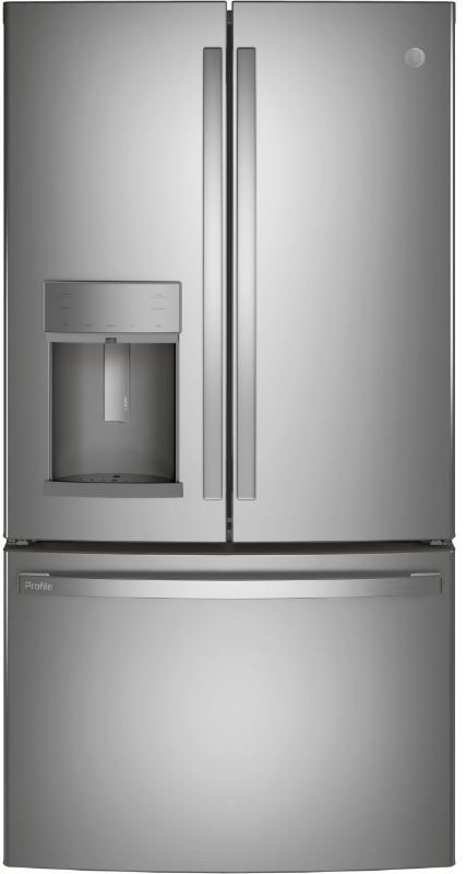 GE Profile™ 36 in. 22.1 Cu. Ft. Fingerprint Resistant Stainless Steel Counter Depth French Door Refrigerator-0