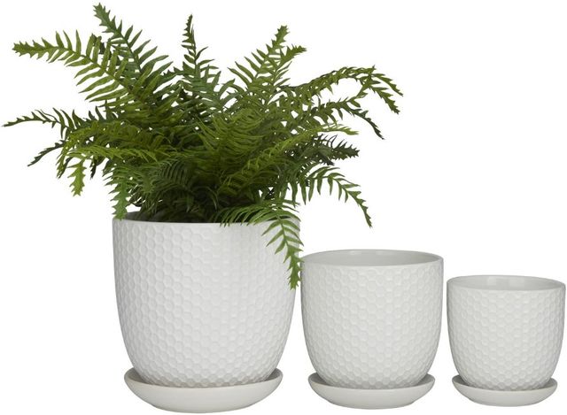 Deco Marche 3-Piece White Planter Set-1