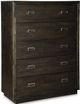 Signature Design by Ashley® Hyndell 6-Piece Dark Brown Queen Upholstered Storage Panel Bed Set-4