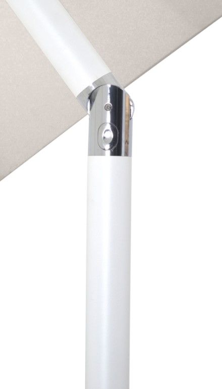 Meridian Furniture Fiji Beige/Matte White Aluminum Outdoor Patio Umbrella and Base-4