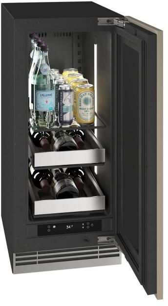 U-Line® Home Collection 15" 2.8 Cu. Ft. Panel Ready Beverage Center with Solid Door-4
