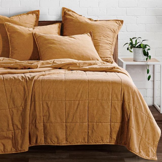 HiEnd Accents Stonewashed 3-Piece Terracotta Cotton King Sheet Set-1