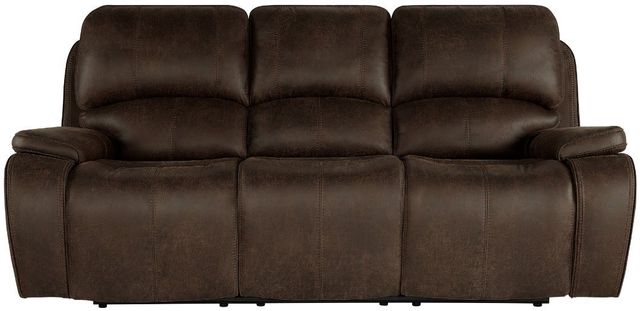 New Classic® Home Furnishings Brookings Brown Dual Manual Reclinining Sofa-0