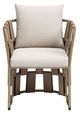 Zuo® Modern Quadrat Brown/White Aluminum Fabric Outdoor Dining Chair-1