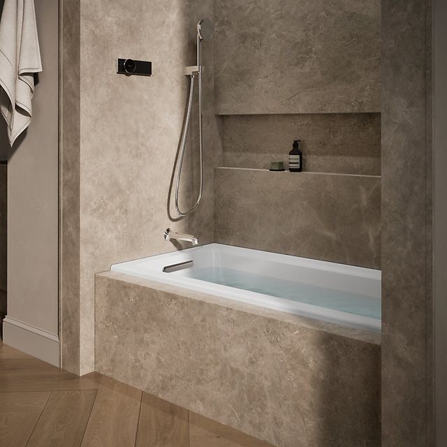 KOHLER® Archer® White 60" x 30" Heated Bubble Massage™ Air Bath - Left Drain-1