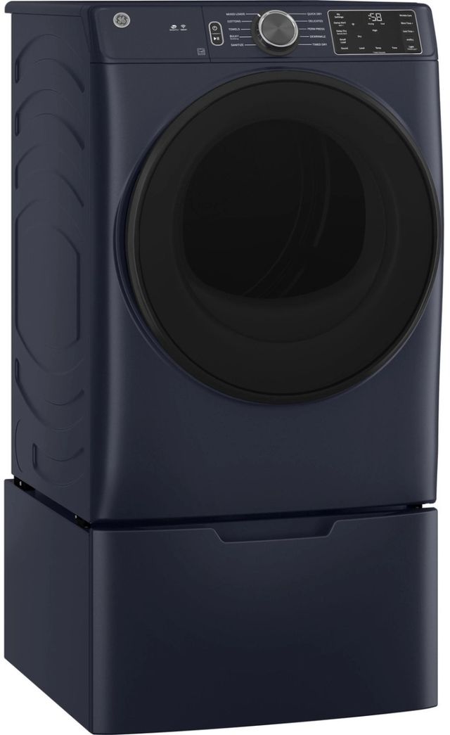 GE® Sapphire Blue Front Load Laundry Pair-3