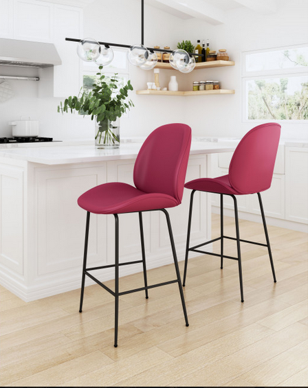 Zuo® Modern Miles Red Counter Chair-2