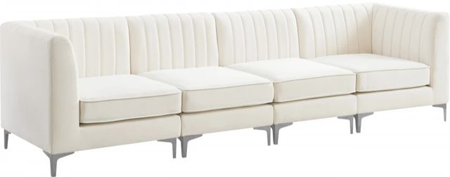 Meridian Furniture Alina 4-Piece Cream Modular Sectional Sofa-1