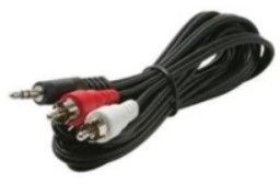 Steren 6-Ft. Y 2-RCA Plugs/3.5mm St.-0