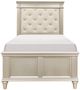 Mazin Furniture Celandine Silver/Off-White Twin Panel Bed-1