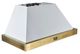 FORNO® Vittorio 48" White Wall Mounted Range Hood with Antique Brass Trim-3