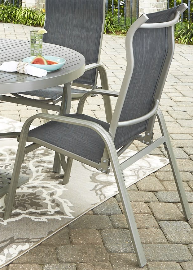 Homestyles® Captiva 5-Piece Gray Outdoor Dining Set with Umbrella-2