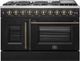 FORNO® Galiano Series Alta Qualita 48" Black Pro Style Gas Range-0