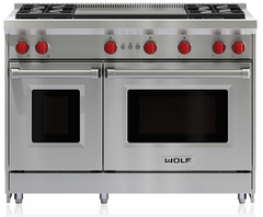 Wolf® 48" Stainless Steel Pro Style Natural Gas Range