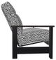 Telescope Casual Leeward Agra Classic/Black Fabric/Polymer Outdoor MGP Cushion Supreme Three-Seat Sofa with Chestnut Rustic Polymer Arms-2