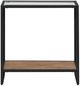 Liberty Furniture Bedford Glass Top Chairside Table with Black/Weathered Oak Base-3