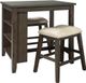 Signature Design by Ashley® Rokane 3-Piece Light Brown Counter Height Dining Table Set-2