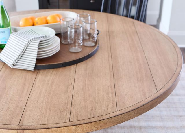 Legacy Classic Today's Traditions Natural Hickory Round Pedestal Dining Table-3