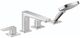 Hansgrohe Metropol Chrome 4-Hole Roman Tub Set Trim with Lever Handles and 1.75 GPM Handshower-0