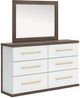 Signature Design by Ashley® Kendanport Brown/White Dresser and Mirror-0