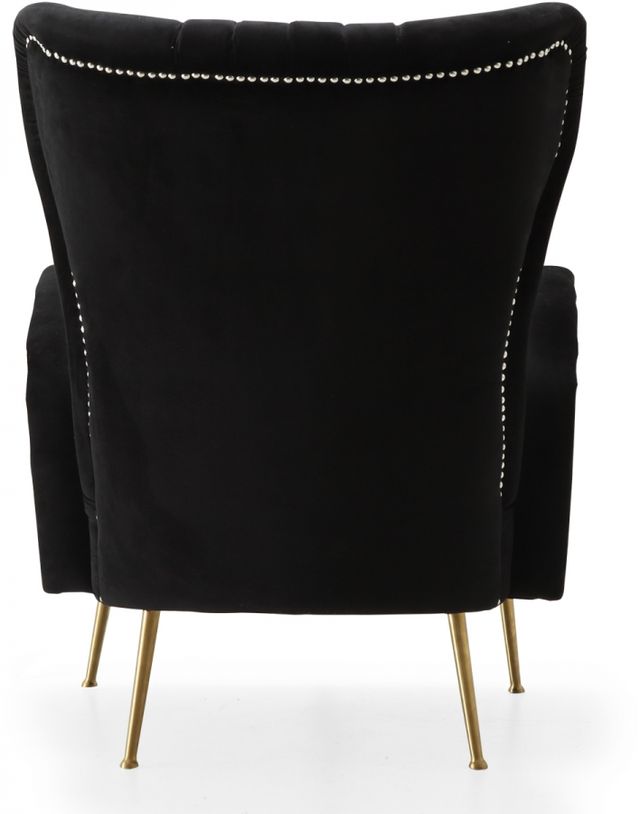 Meridian Furniture Blair Black Velvet Chair-2