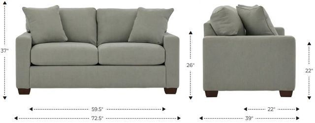 La-Z-Boy® Shiloh Navy Leather Full Sleep Sofa-2