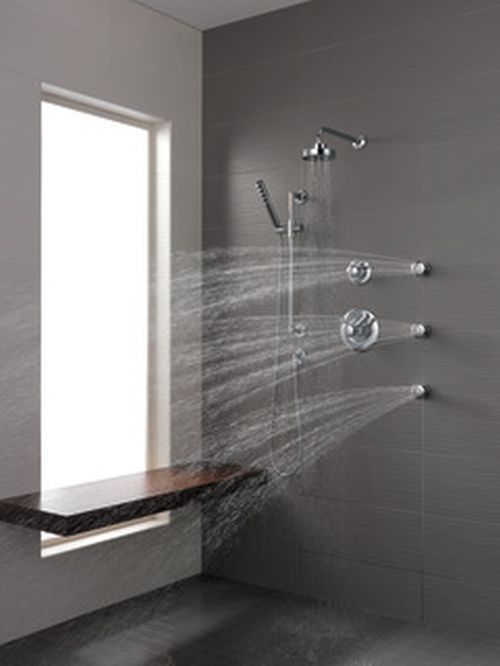 Brizo Odin® Polished Chrome Slide Bar Handshower With H2OKinetic Technology-3