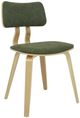 Armen Living Jaguar 3-Piece Oak/Vintage Green Dining Chair Set-0