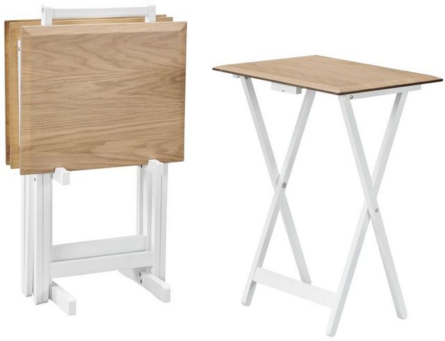 Linon Marlowe Natural Tray Table Set-0