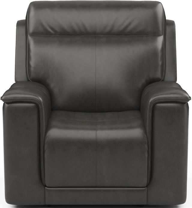 Flexsteel® Miller Black Power Recliner with Power Headrest-1
