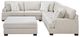 Homelegance® Livia 4-Piece Beige Sectional with Ottoman-2