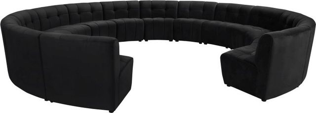 Meridian Furniture Limitless 14-Piece Black Velvet Modular Sectional-3
