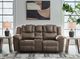Signature Design by Ashley® Lowilla Driftwood Manual Reclining Loveseat with Console-5