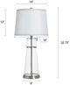 Stylecraft Clear Seeded and Brushed Steel Table lamp-2