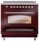 Ilve® Nostalgie II Series 36" Burgundy Pro Style Induction Range-2