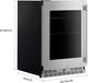 KitchenAid® 24" 5.2 Cu. Ft. PrintShield™ Stainless Finish Built-In Undercounter Beverage Center-3