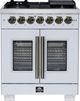 FORNO® Capriasca Series Alta Qualita 30" White Pro Style Dual Fuel Range-0