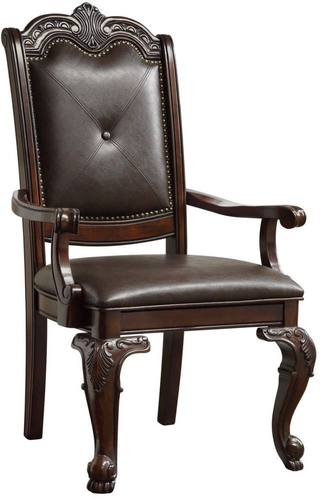 Crown Mark Kiera Brown Dining Arm Chair-0
