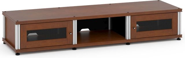 Salamander Designs® Synergy Model 132 AV Cabinet-Dark Cherry/Aluminum-0