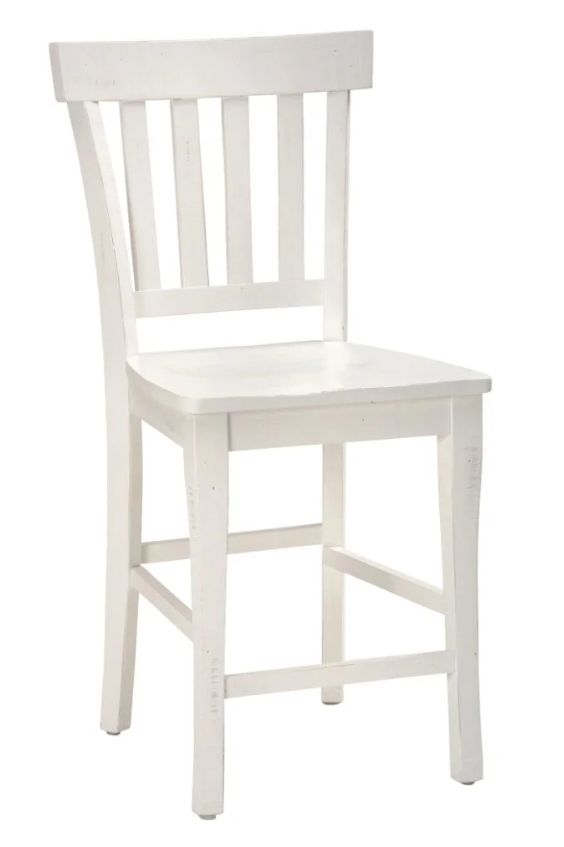 Jofran Inc. Madaket White Slatback Counter Stool-0