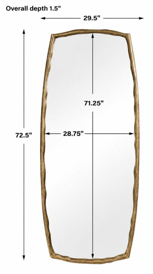 Uttermost® Adair Antique Brass Tall Mirror-2
