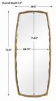 Uttermost® Adair Antique Brass Tall Mirror-2