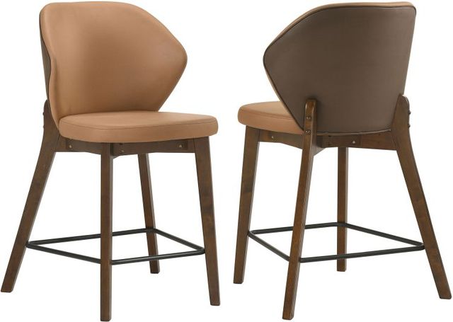 Coaster® Randolph 2-Piece Butterscotch/Red Brown Counter Stool Set-0