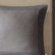 Olliix by N Natori Grey Hanae Cotton Blend Yarn Dyed Euro Sham-2
