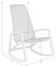 Armen Living Griffin Dark Eucalyptus/Gray Rope/Wood Outdoor Rocking Chair-2