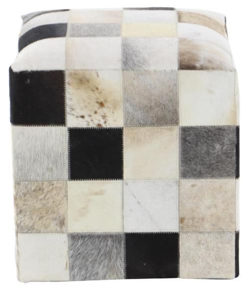 Deco Marche U Select Multi-Colored Ottoman with Patchwork Pattern-1