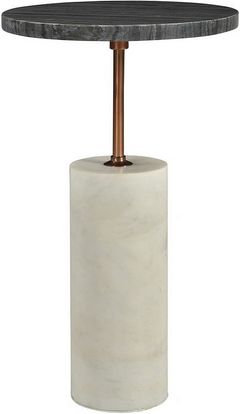 Table d'appoint de Moe's Home Collection Dusk - Blanc/Noir