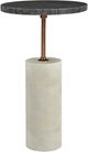 Moe's Home Collection Dusk Black Marble Top Accent Table with White Marble Base-0
